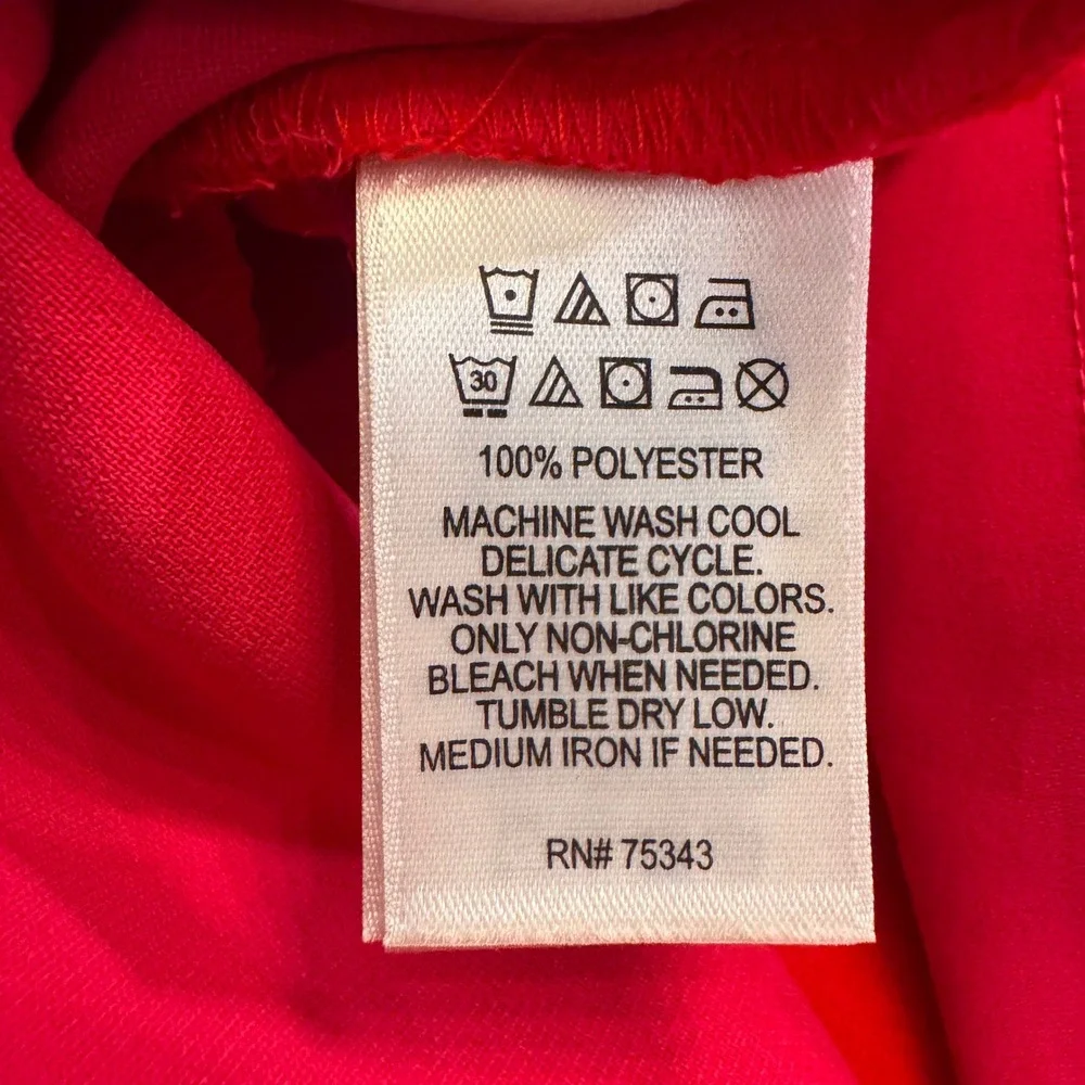 Boss Babe Colorblock Shift Dress Red Pink Wedding Party Career Minimalist‎ SZ 8